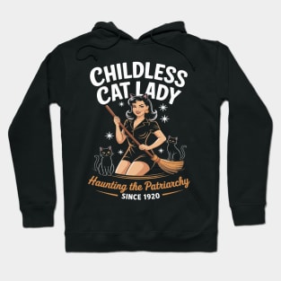 Childless Cat lady The Patriarchy Since 1920 Funny Halloween Hoodie